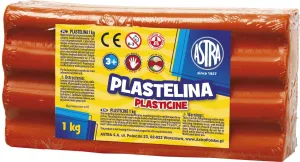 Plastelina 1 kol. czerwona 1000g Astra