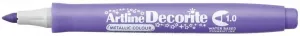 Marker permanentny Artline fiolet metaliczny decorite, fiolet 1,0mm pędzelek końcówka (AR-033 6 6)