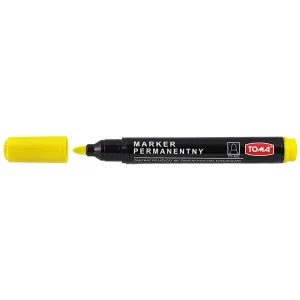 Marker permanentny wkład żółty okrągła końcówka Toma