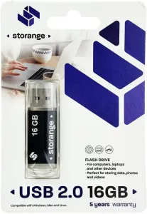 Pendrive black 16GB Storange (STORANPEN16GBBK2.0)