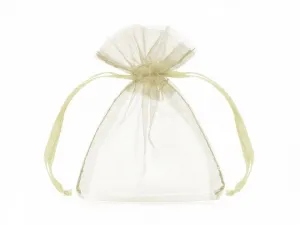 Organza Partydeco Woreczki z organzy, kremowy, 10cm (WRG5-079-10)