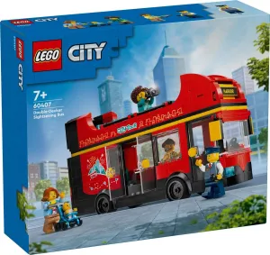 Klocki konstrukcyjne City Czerwony, piętrowy autokar Lego (60407)