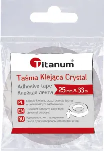 Taśma biurowa Titanum Crystal 25mm 33m