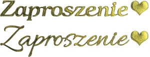Naklejka (nalepka) Craft-Fun Series napis „Zaproszenie” złoty Titanum