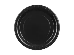 Talerz jednorazowy czarne papier śr. 230mm 6 szt Partydeco (TPP102-010)