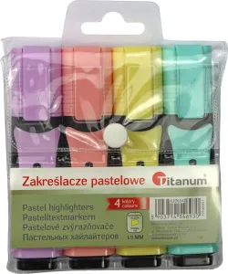 Zakreślacz wkład 4 kolory 1-5mm Titanum (T01060491)