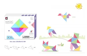 Klocki magnetyczne tangram 9 el. Lean (23552)