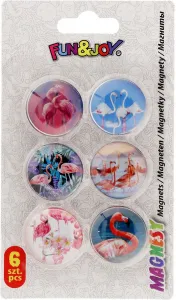 Magnes Fun&Joy FLAMINGI okrągły - mix śr. 30mm