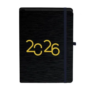 Kalendarz książkowy (terminarz) BLACK/GOLD 2026 A5 Antra (A5 DNS)