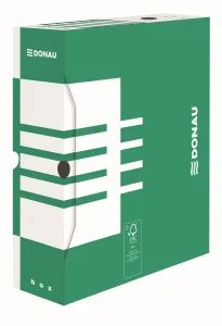 Pudło archiwizacyjne Donau A4 - zielony 100mm x 340mm x 297mm (7661301FSC-06)