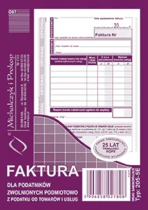 Druk offsetowy Michalczyk i Prokop Faktura VAT A6 80k. (205-5E)