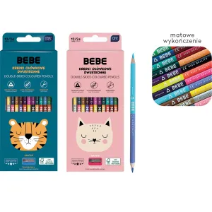 Kredki ołówkowe BB FRIENDS dwustronne 12/24 24 kol. Bebe (5902277345455)