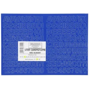 Litery samoprzylepne niebieskie