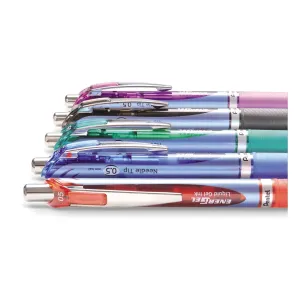 Cienkopis ENERGEL BLN 75 wkład niebieski 0,25mm 4kol. Pentel
