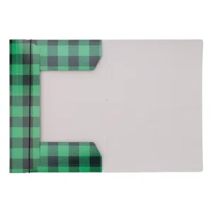 Teczka kartonowa na gumkę w kratę A4 mix 320g Office Products (21191341-99)