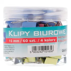 Klip Tetis pastelowy mix 15mm (GK002-A)