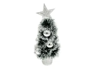 Choinka One Dollar 35cm, srebrne bombki (368293)