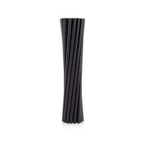 Słomka papierowe czarne 6x197 mm/12szt. 12 szt Godan (SG-RPCZ12)