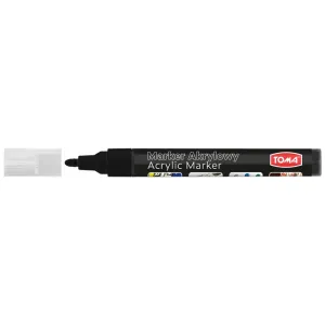Marker specjalistyczny akrylowy-czarny wkład czarny 2,5mm okrągła końcówka Toma (TO-402)