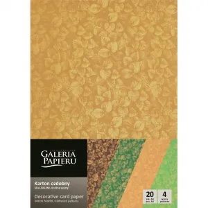 Papier ozdobny (wizytówkowy) Galeria Papieru Siła Zieleni A4 - mix 200g (208920)
