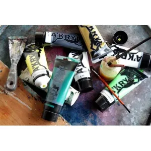 Farba akrylowa czarny kolor: czarny 100ml Renesans (27)