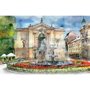 Kalendarz ścienny Akwarele Z Polski notatnikowy 110mm x 470mm Lucrum (WN04)