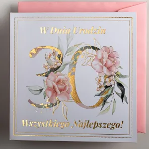 Kartka składana C6 urodzinowy Art Nuvo (5902973359565)