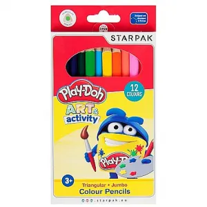 Kredki ołówkowe Starpak Play Doh Jumbo trójkątne12 kolorów 12 kol. (453911)