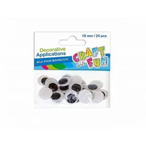 Oczka samoprzylepne 18mm 24 szt Craft with Fun (386915)