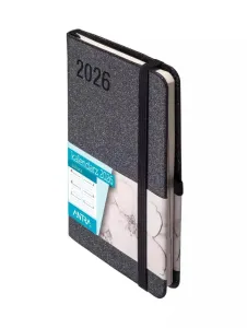Kalendarz książkowy (terminarz) 2026 SAKURA  TDW A6 Antra (CZARNY)