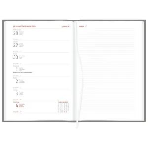 Kalendarz nauczyciela książkowy (terminarz) akademicki Vivella czerwony A5 143mm x 204mm Wokół Nas (A5TA071B)