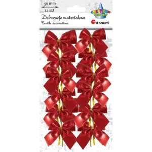 Ozdoba materiałowa Craft-Fun Series kokardy czerwone Titanum (19YH29-1)