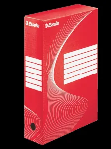 Pudło archiwizacyjne Esselte A4 - czerwony 245mm x 80mm x 345mm
