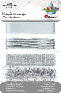 Wstążka Craft-Fun Series 4 wzoryx2 [mm x m] srebrna Titanum (709047)