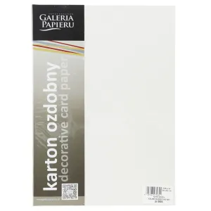 Papier ozdobny (wizytówkowy) A4 iceland diamentowa biel biały 220g Galeria Papieru (200604)