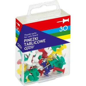 Pinezki tablicowe kolor: mix 30 szt Grand (110-1419)