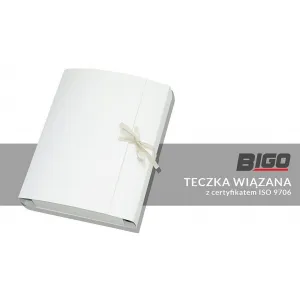 Teczka kartonowa wiązana Bigo kolor: biały 240g 320mm x 230mm (0990)