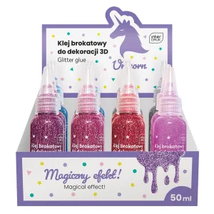 Klej artystyczny UNICORN brokatowy 3D 5902277337092 50ml Interdruk (50ml)