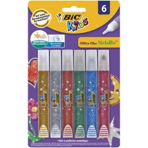Klej artystyczny brokatowy metaliczny 10,5ml Bic