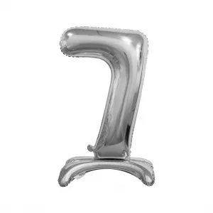 Balon gumowy Godan Beauty&Charm cyfra stojąca srebrna (BC-ASS7)