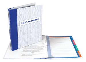 Teczka do akt osobowych A4 biało-niebieski tektura 1200g [mm:] 210x297 Resta