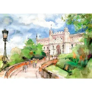 Kalendarz ścienny miasta w awkareli rodzinny 2026 280mm x 400mm Lucrum (WL05)