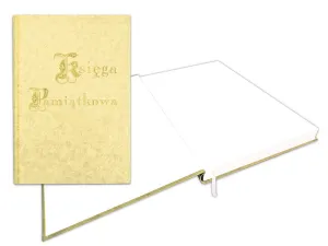 Kronika Warta księga pamiatkowa złocona - beżowy 144k. 220mm x 307mm (319-047)