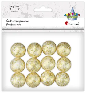 Ozdoba styropianowa Craft-Fun Series złote kulki styropianowe Titanum (23BR1218)