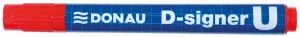 Marker permanentny D-Signer wkład czerwony 2,0-4,0mm okrągła końcówka Donau (7371001-04PL)