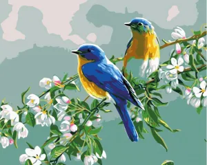 Zestaw kreatywny Malowanie po numerach 40x50cm Ptaki Flamingo Line (FLG019-01)