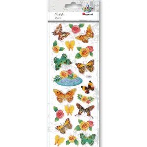 Naklejka (nalepka) Craft-Fun Series motyle, róże Titanum (T49)