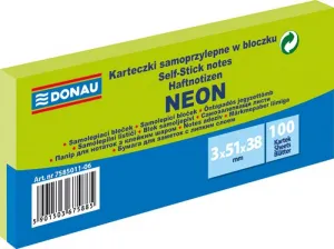Notes samoprzylepny Donau Neon zielony 300k 51mm x 38mm (7585011-06)