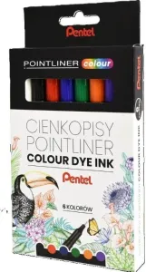 Cienkopis POINTLINER COLOUR wkład mix 0,4mm 6kol. Pentel (S40-ST6PL)