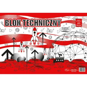 Blok techniczny A3 biały 190g 10k Protos
